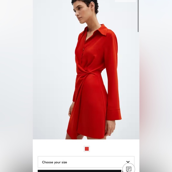 MANGO New With Tags Red Dress Small - Picture 2 of 6